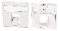 Zentralplatte RJ45 1f pws Schraubbef m.Staubschutz