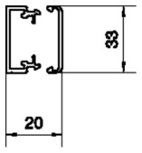 Leitungsführungskanal Kst 20x35x2000mm ver-ws LF-K unbeh RAL9016