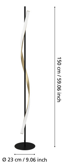 EGLO LED-CCT Stehleuchte Schwarz/ 902138 