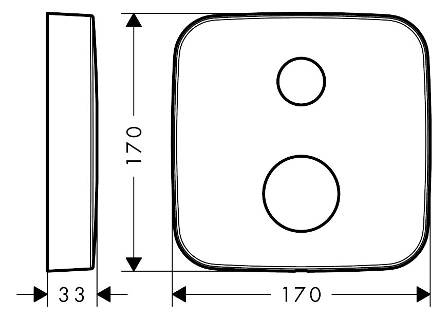 hansgrohe Verlängerungsrosette Axor 2-Loch, softsquare, Mengenregulierungspfeil, Edelstahl-Optik hansgrohe Verlängerungsrosette Axor 2-Loch, softsquare, Mengenregulierungspfeil, Edelstahl-Optik