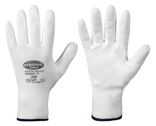 STRONGHAND-Strickhandschuh, Nylon, weiß CLASSIC...
