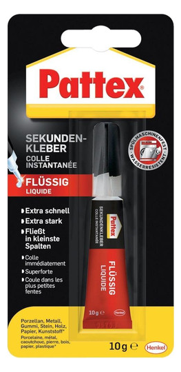 Pattex-Sekundenkleber Classic flüssig PSK1C - 3 g