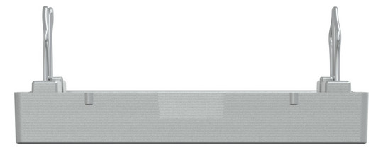 Zentralplatte USB 2f alu-si Klemmbef m.Aufdr aluminium-silber