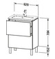 Duravit Waschtisch-Unterschrank Compact L-Cube 62 x 39,1 cm, weiß Hochglanz, 2 Auszüge, stehend