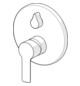 HANSA Fertigmontageset HANSALIGNA UP-Wannen-Einhebelmischer, Rosette rund, chrom
