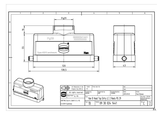 HART Tüllengehäuse           09300241441 