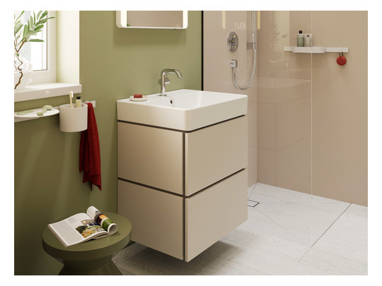 hansgrohe Waschtisch Xanuia Q 600x480mm, mit Hahnloch/Überlauf, weiß