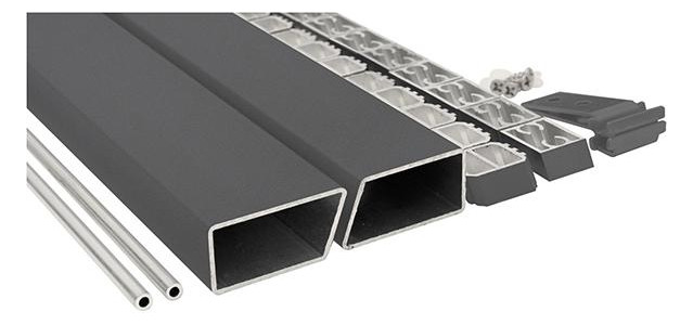 Bild HANÖ-Serie Montageset 20x75x1793mm ANTHRAZIT mit Start- & Abschluss Befestigung und - n.a.-0