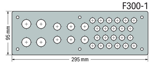 Schrank-Frontplatte 2HE Serie 850 lack B295xH95mm ST