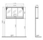 VitrA Bad LED-Spiegelschrank Valarte 117,5x17x76cm, 3 Spiegeltüren, Korpus stahlblau, lackiert