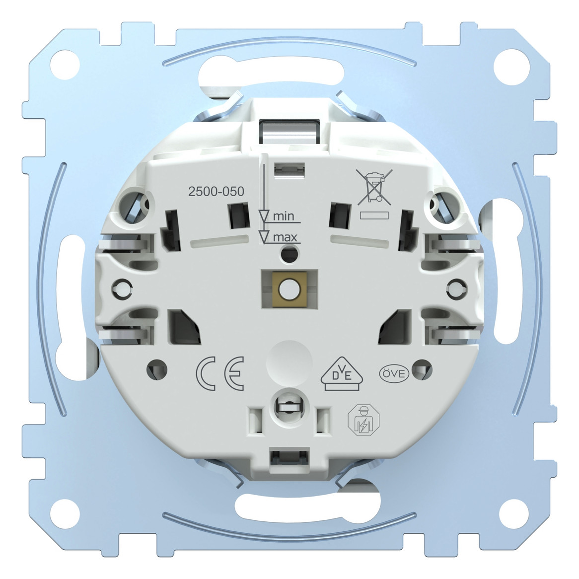 Steckdose 1f akws glz System M UP m.OL m.BS aktivweiß Mit Orientierungslicht