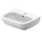 Duravit Waschtisch D-Code 55 x 43 cm, mit Hahnloch, Überlauf, Hahnlochbank, weiß