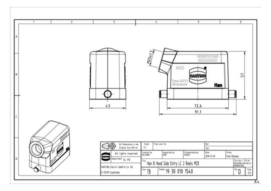 HART Tüllengehäuse M20       19300101540 