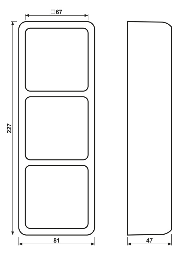Gehäuse AP 3f Kst ws CD / CD 500 Aufputz glz AP-Geh Gehäuse AP 3f Kst ws CD / CD 500 Aufputz glz AP-Geh