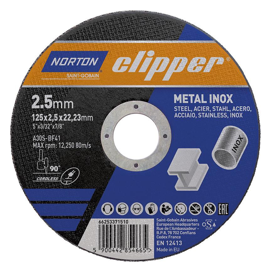 Bild Trennscheibe Metall-Inox A30S-125x2.5x22 .23mm - CLIPPER-0