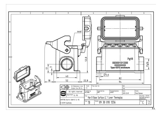 HART Sockelgehäuse           09300101256 