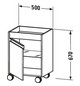 Duravit Rollcontainer Ketho 50x36x67cm, Tür links, Eiche natur