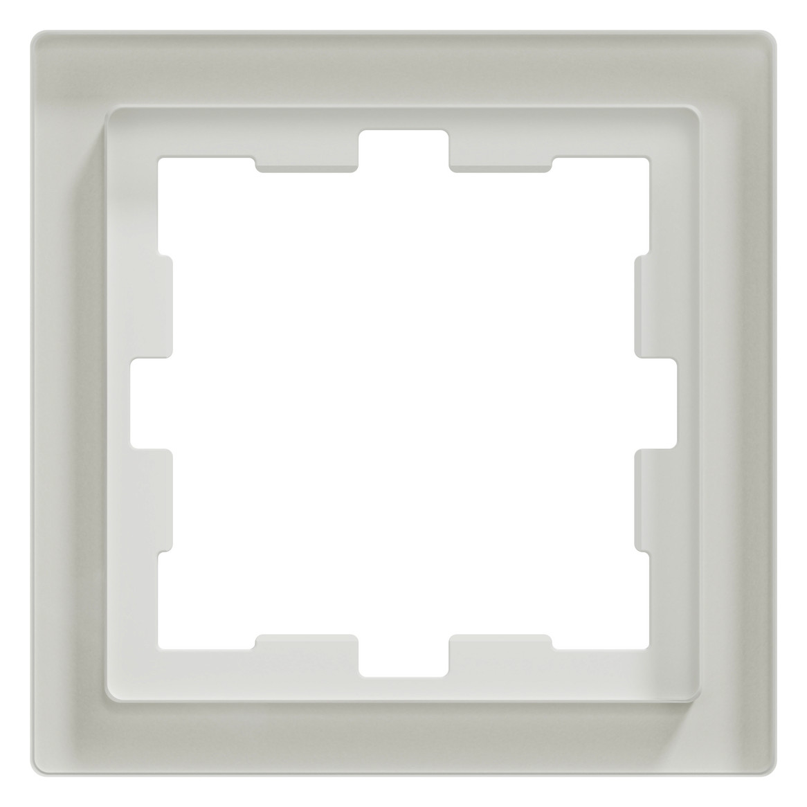 Rahmen 1f krws glz D-Life Glas f.GEB-K kristallweiß Unterputzmontage