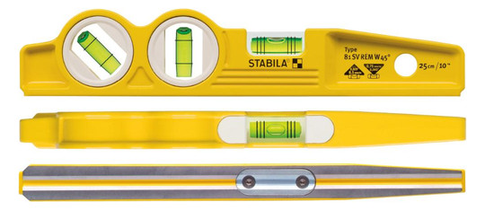 STABILA-Wasserwaage Torpedo 81SV REM 45° - 25cm