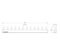 Phasenschiene 3ph 18mm 210mm 10qmm 50A Stift Isoliert