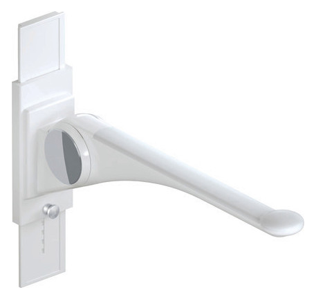 HEWI Stützklappgriff 802 LifeSystem Premium 700 mm, anthrazit hochglanz/anthrazit matt, mit Höhenverstellung