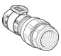 Geberit Übergangsverschraubung FlowFit Ø 40 mm, Rp 1 1/4, G 1 1/2, mit Innengewinde