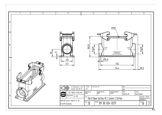 HART Sockelgehäuse           09300240271 