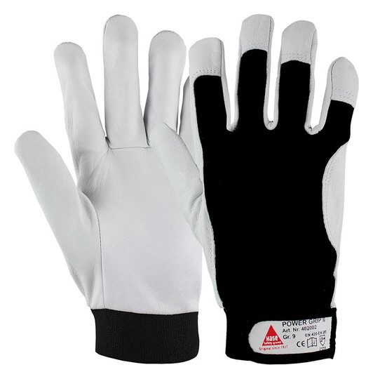 HASE-Handschuh Power Grip II, grau/schwarz - Gr.10