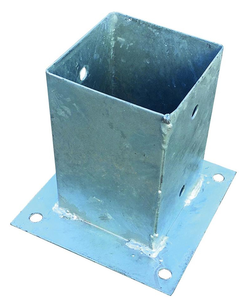 Bild Pfostenträger feuerverzinkt Aufschrauben 15x15x15cm mit rechteck. Grundplatte für P - n.a.-0