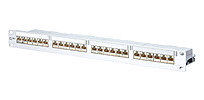 Patchpanel 24Ports 1HE Cat6 Schirm 19Zoll-Einbau 44,45x482,6x103,3mm