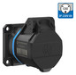 CEE-Anbausteckdose 3p 16A 230V/bl 6h ger IP54 schraubl.Kl Kst 60x60mm