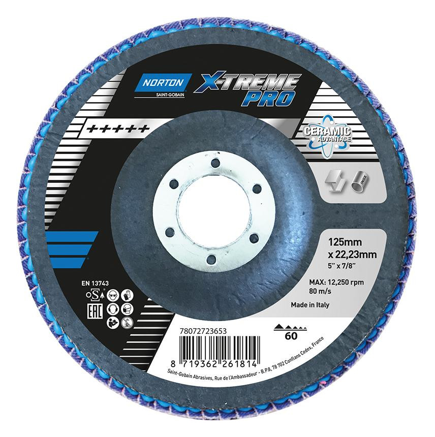 Bild Fächerscheibe X-Treme Pro 125 mm P60 - Norton-0