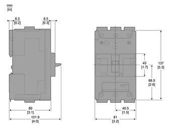 Leistungsschalter 63A 3p 44,1-63A/In IP40 Einb Festeinbau Schraub