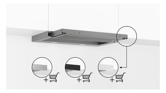 Dunstabzugshaube Flschirm 600mm si B LED 67dB 389cbm/h Ø120-150mm 3st Abl/Uml