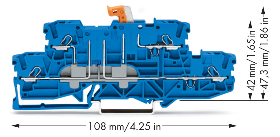 Trennreihenklemme bl Serie 2002 2Etagen 0,25-4qmm 16A APL_erf.