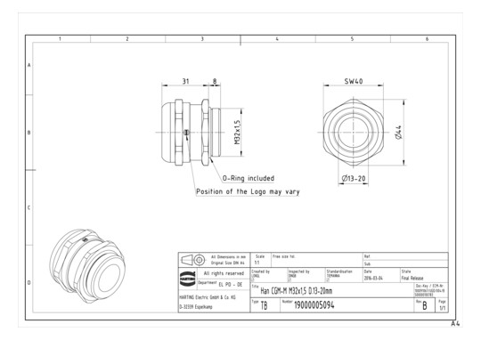 HART Verschraubung M32       19000005094 