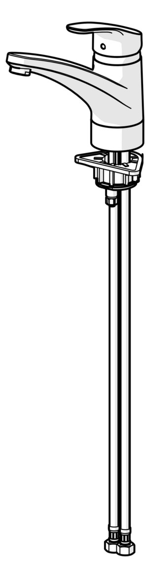 HANSA Spültisch-Einhebelmischer HANSAMIX schwenkbar, Ausladung 203mm, chrom