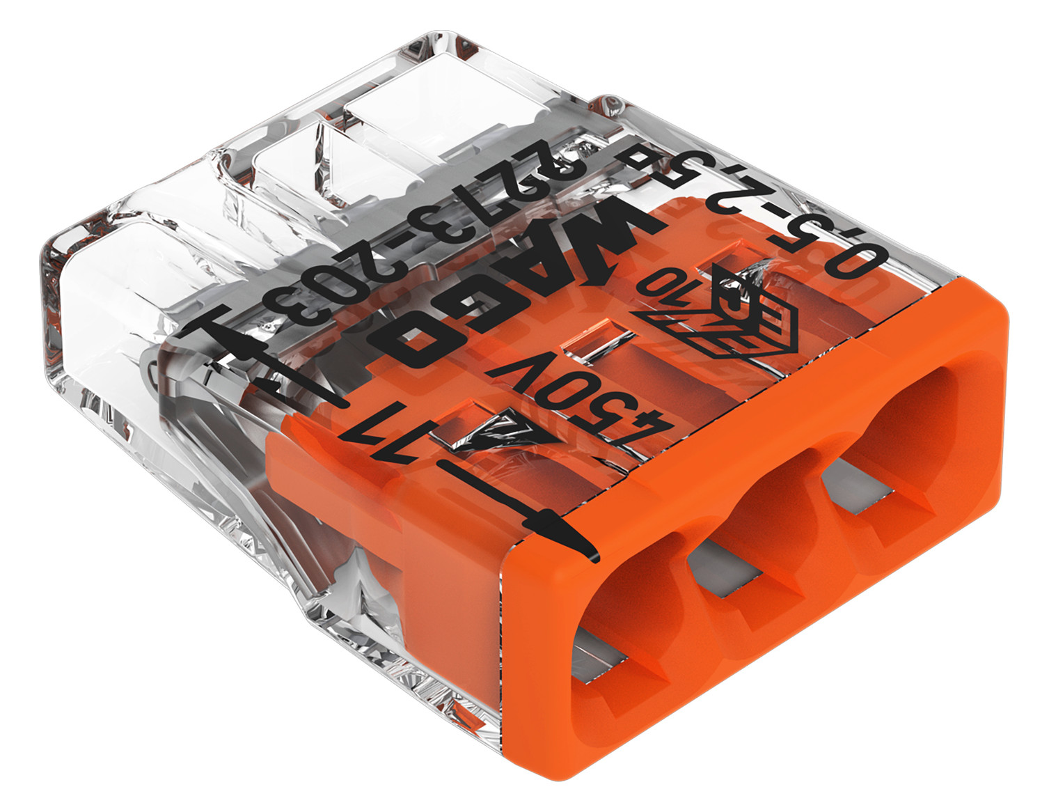 Steckklemme 3f 450V 24A Serie 2273 0,5-2,5qmm f.Massivleiter