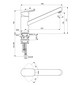 Ideal-Standard Spültisch-Einhebelmischer CeraPlan Ausladung 223mm, Niederdruck, chrom