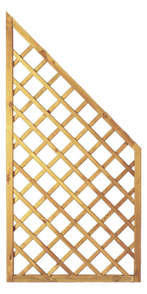 Bild Diagonal-Rankzaun ECKE 90x 180/90cm MW 10 x 10cm Leisten 12x30mm, genagelt Rahme - n.a.-0