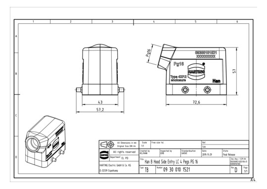 HART Tüllengehäuse           09300101521 