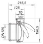 Dallmer Rohrklappe DN 125, ABS, mit Edelstahl-Verschlussklappe