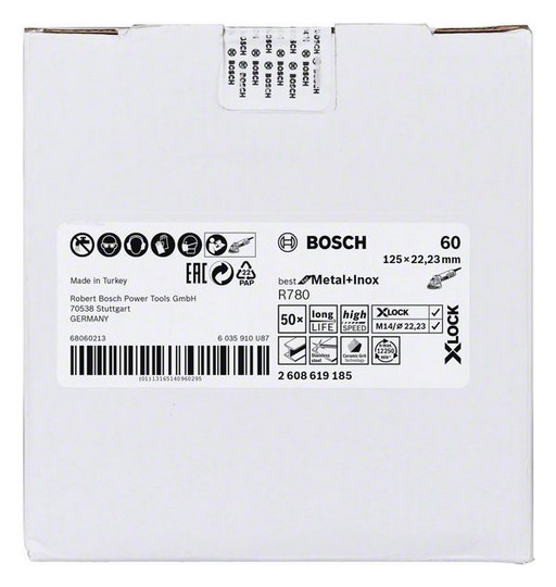 Schleifscheibe K60mm X-LOCK Ø125mm f.Metall Geeignet für Metall