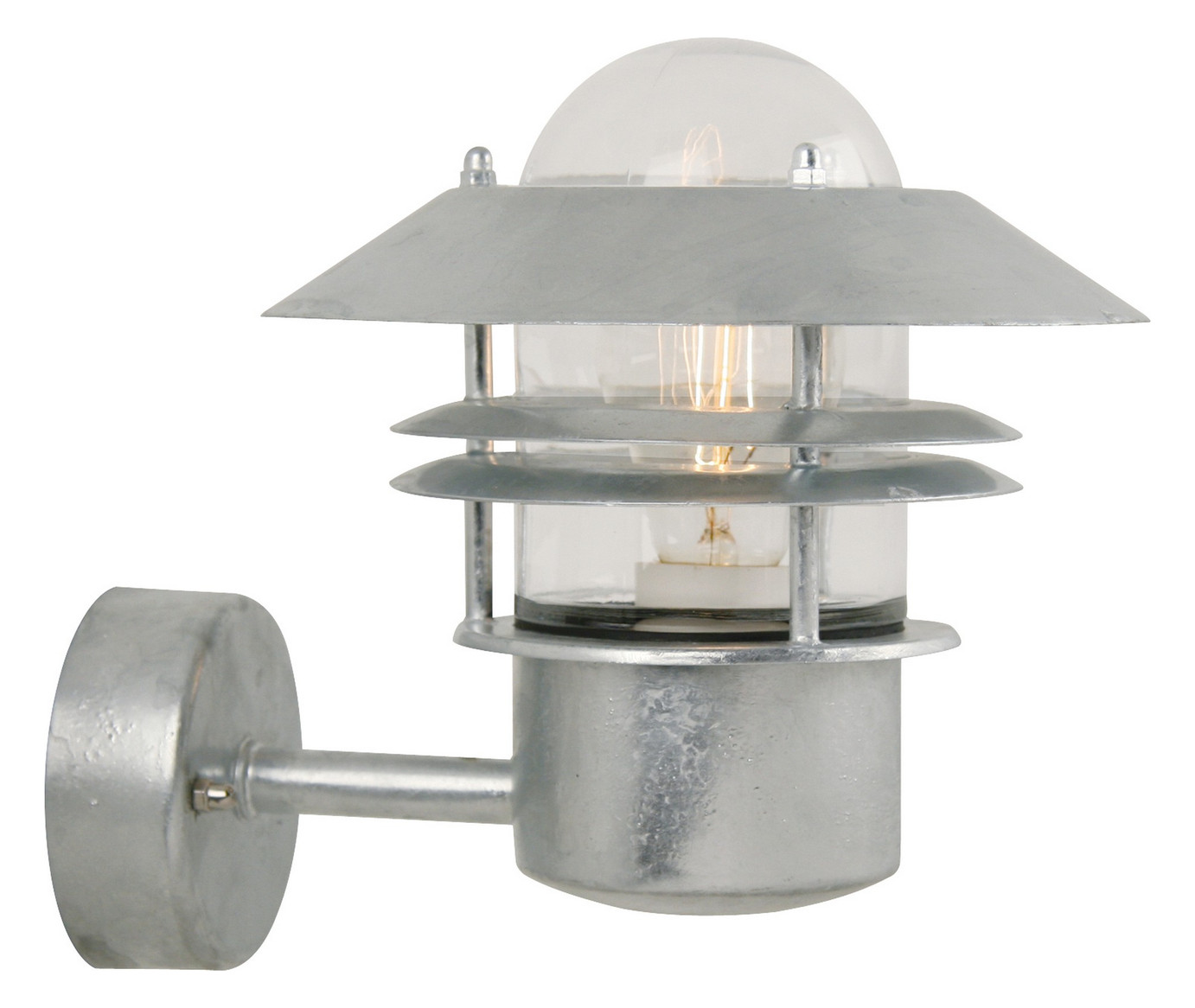 LED-Wandanbauleuchte Blokhus 60W gr IP54 E27 Ø230x230mm