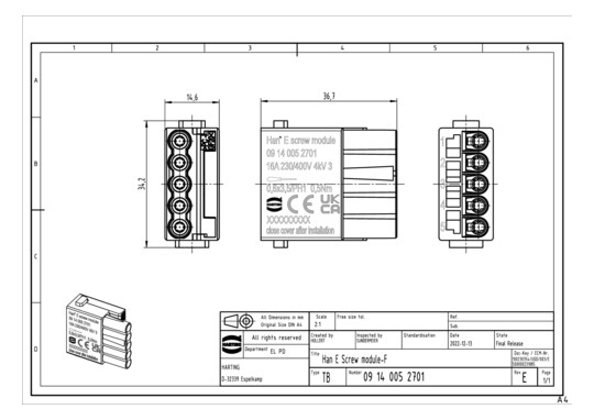 HART HAN E Schraubmodul      09140052701 