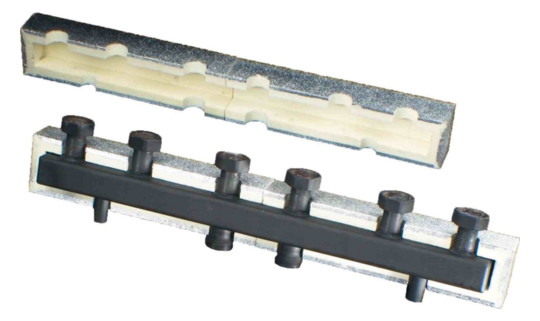 Oventrop Verteilerbalken für 7 Heizkreise, für Regumat, DN 25
