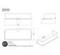 Giese Duschkonsole mit hoher Reling, weiß, 300x132x112mm, verchromt