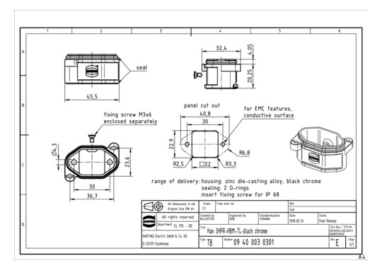 HART Anbaugehäuse            09400030301 