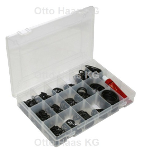 HAAS O-Ring-Sortiment schwarz, 270x180x42mm, 341 Stück, für Dornbracht-Armaturen