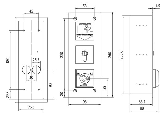 GEZE Türzentrale TZ 320 SN V2A AP 155036 
